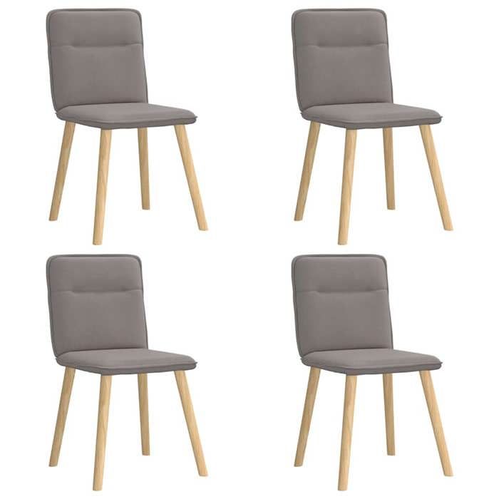 VidaXL Dining Chairs Set of 4 Taupe Fabric, Chair, Living Room Chair, Accent Chair, Kitchen Chair, Dining Room Seat 3315326