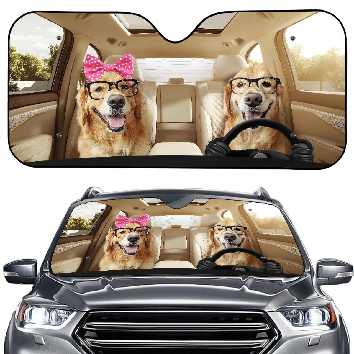 Universal Car Windshield Sun Shade - Custom Printed Heat Insulation Cover ONESIZE