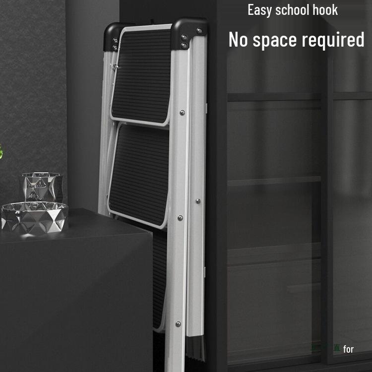 Multi-Functional Telescopic A-Frame Ladder: Indoor Folding Ladder with 3-4 Steps, Thickened for Stability.