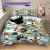 3pcs Dogs Bones Bedding Cover Set, Fashion Classic Popular Print Bedding Set, Soft Comfortable, All Season Use, For Bedroom, Guest Rooma0819197