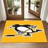 Pittsburgh Penguins Design Crystal Velvet Rug Soft Decorative Mat for Bedroom Entrance
