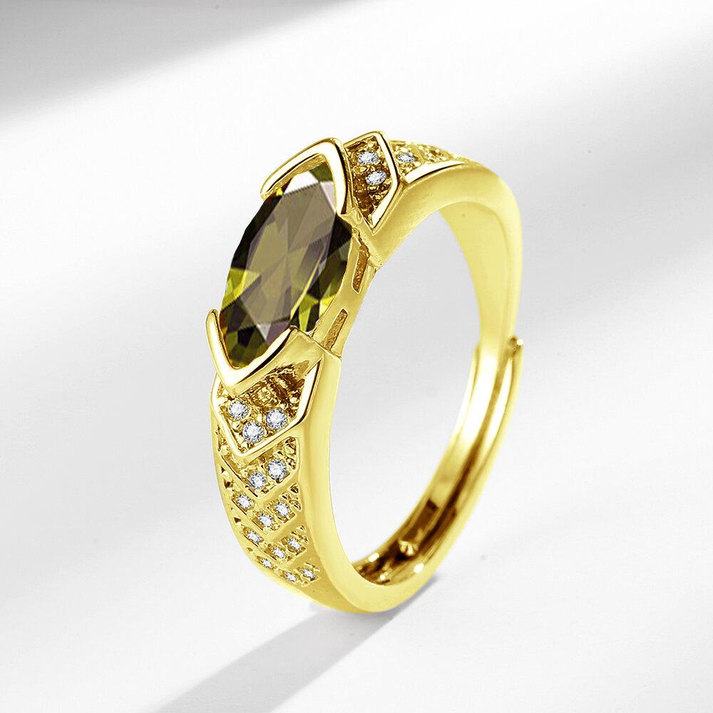 2026 Light Luxury Open Temperament Horse Eye Zircon Ring Female Tide Super Fairy Index Finger Ring