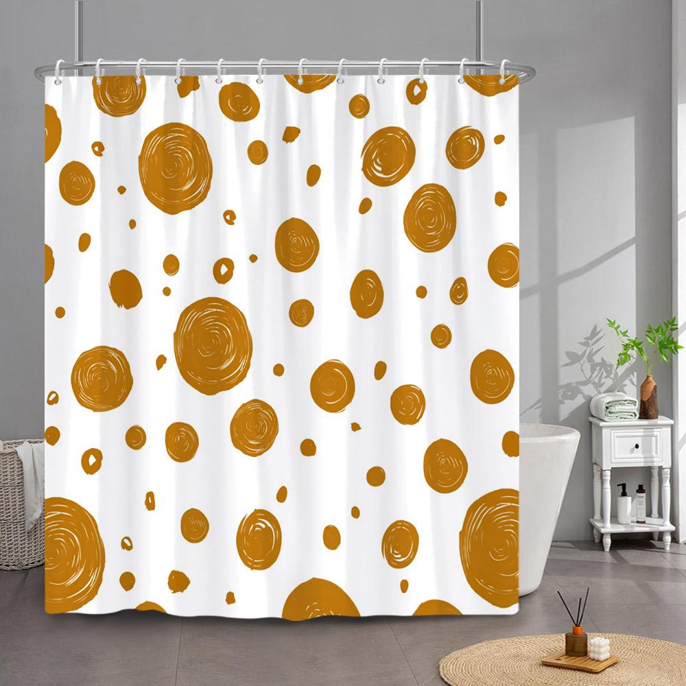 Simple Line Geometric Modelling Shower Curtain Modern Creative Art Home Bath Curtains Polyester Fabric Bathroom Decor With Hooks
