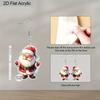 2D Flat Christmas Day Acrylic Cute Santa Claus Earrings Santa Claus Dangle Jewelry for Women Charms Holiday Carnival Party New Year Gifts