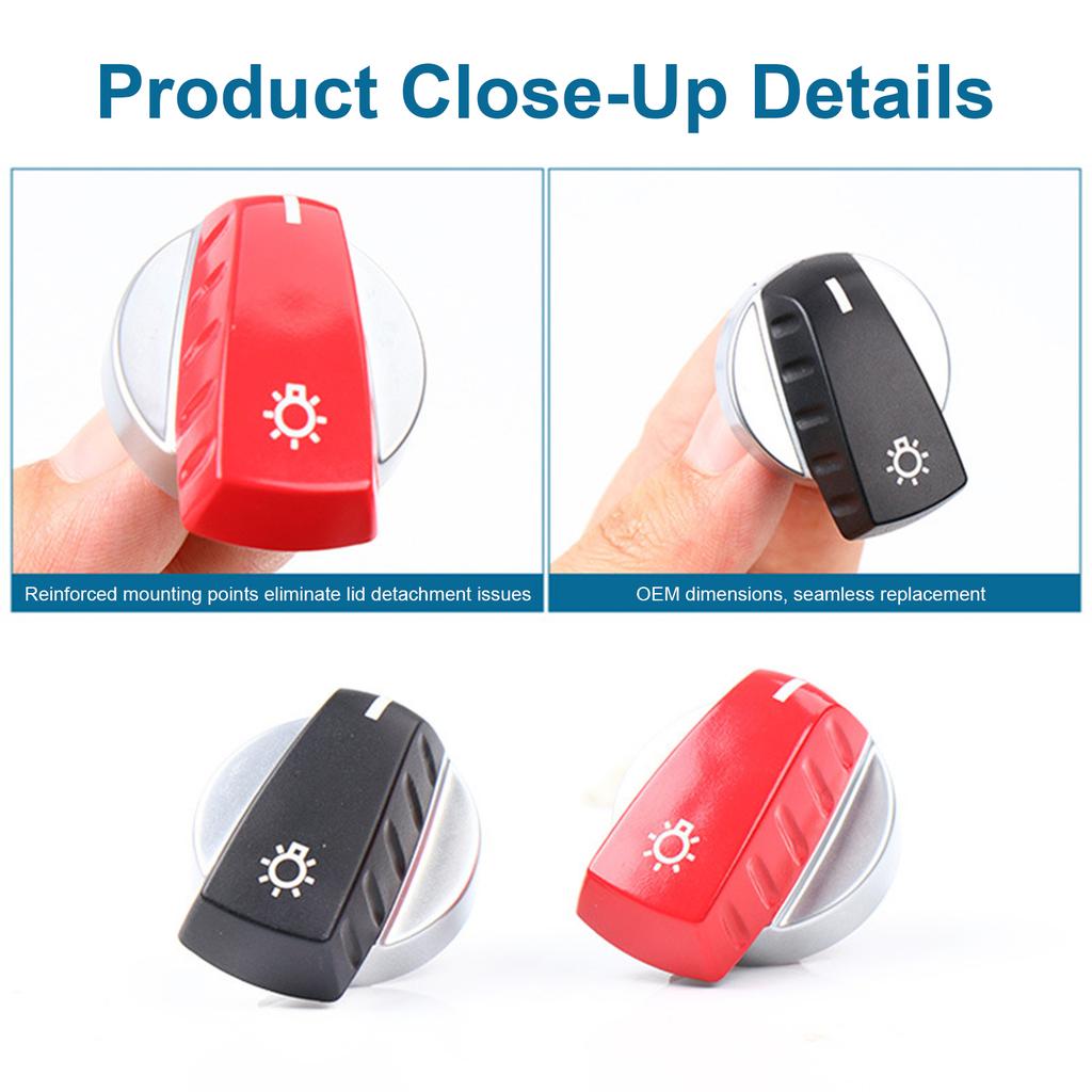 Front Headlight Control Switch Knob 61319134726 Car Head Light Switch Button for BMW 5 Series E60 E61 X5 X6 E70 E71 E72 Z4 E89