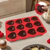 12-cavity Heart Shaped Baking Mold Silicone Mousse Cake Mold Easy To Clean Chocolate Mold Wedding