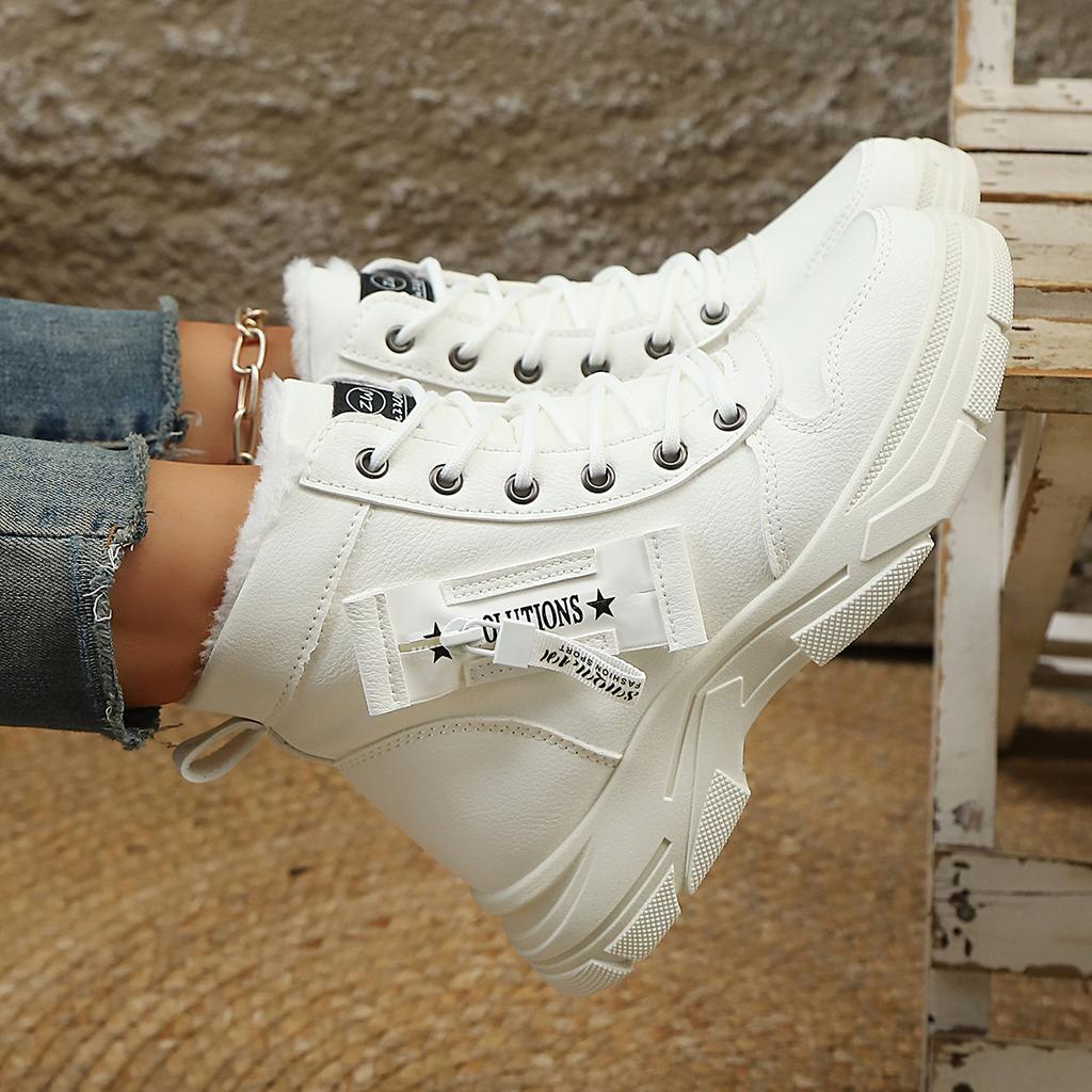 Fashion Women Ankle Boots Warm Plus High Top Platform Sports Shoes Women 2025 Trend Winter Fashion Height Snow Boots Zapatos De Mujer