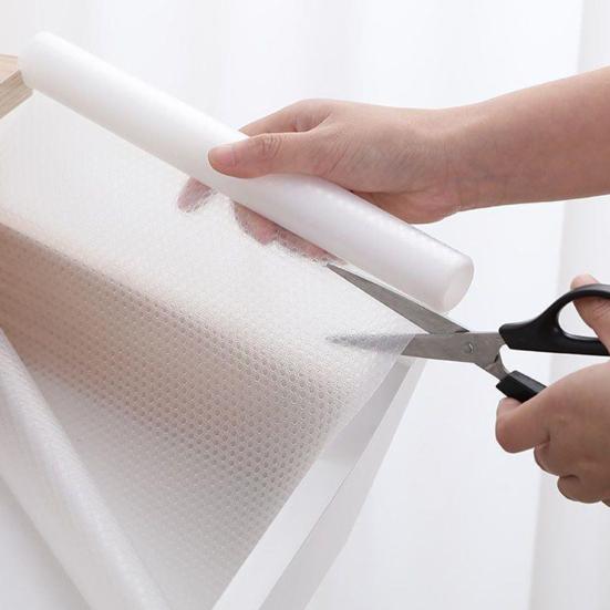 1 Roll 45/55x150CM Drawer Shelf Liner Waterproof Oil-Proof EVA Non-adhesive Non-slip Kitchen Cabinet Closet Cupboard Liner Mat