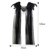 Halloween creative props Feather Cloak Fur Collar Shawl mid Length Skirt Stage Performance Mesh Dress up Accessory