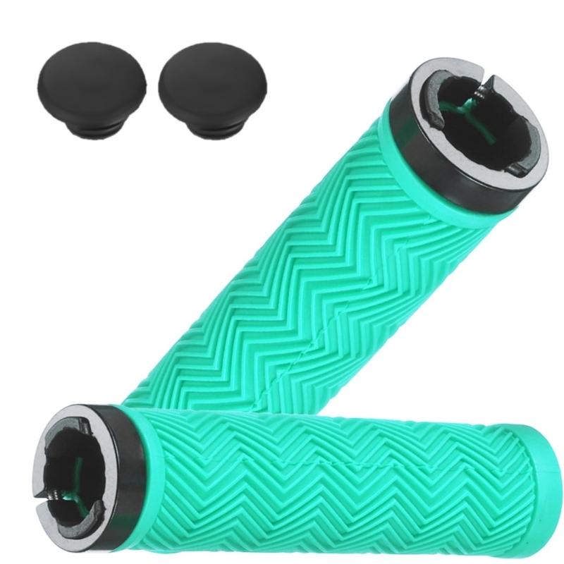 1 Pair Shock Absorbing Mountain Bikes Handlebars End Grip Bicycles Handle Cover Handlebars Grip Sleeve Bicycles Grip