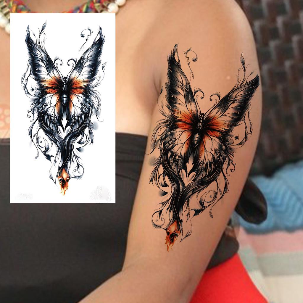 1 Sheet Black Henna Mandala Flower Temporary Tattoos For Women Girls Fake Lace Tattoo Sticker Disposable Decoration Adults Tatoo