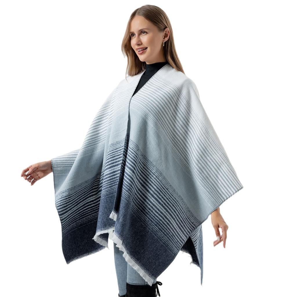 Shawl Female Sweet Wind Gradual Change Scarf Large Shawl Qingdao Seaside Photo Shawl Cape
