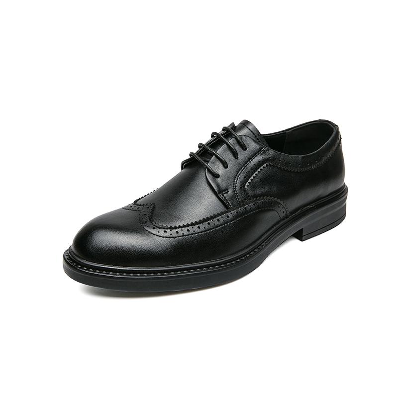Chaussures Pointues Homme En Cuir Véritable – Style Britannique Décontracté – Pour Mariage, Sortie