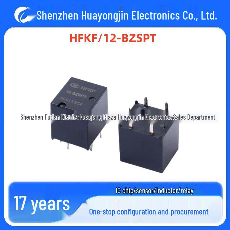HFKF-T Series 12V Automotive Relay, Single/Double Pole, 8-Pin/10-Pin
