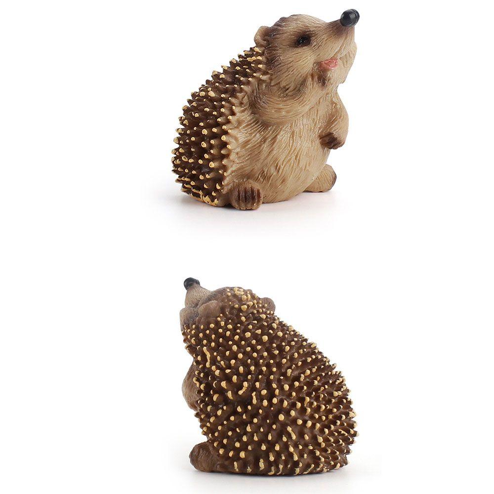 Figurine d'action mignonne PVC Solide Simulation Hérisson Modèle Animal Sauvage Petit Hérisson Jungle Bac à Sable Ornements Cadeau Enfant Décoration Maison
