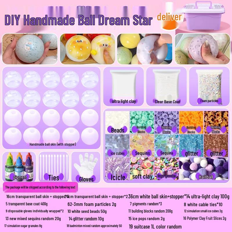 DIY Handgemachtes Squishy Ball Set - Beliebtes Stressabbau-Spielzeug mit Slow-Rebound-Funktion für ultimative Dekompression und Entspannung