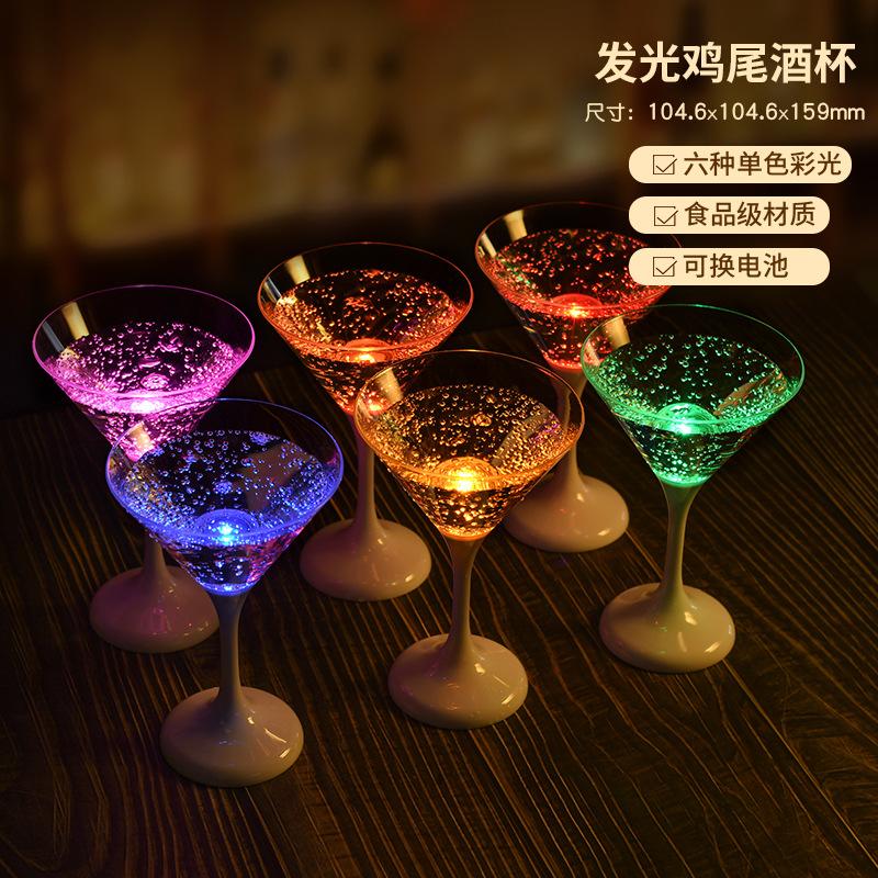 6PCS Wine Glass Wedding Champagne Glasses Lover Wedding Glass Goblet Banquet Wedding Decoration Led Luminous Creative Cup