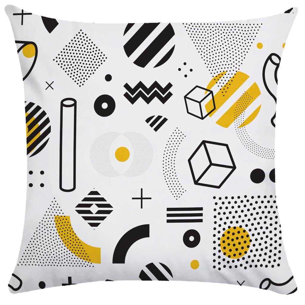 Unregelmäßiger Geometrischer Quadratischer Sofakissenbezug Schlafsaaldekoration Büro Wohnzimmer Zuhause Kissenbezug