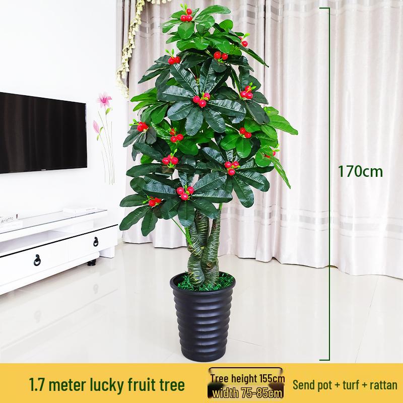 Large Artificial Money Tree Decorative Indoor Plant - Fake Green Bonsai for Living Room Floor