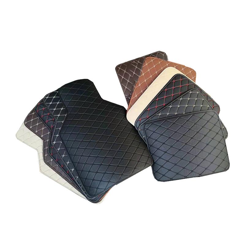 4pcs Universal Leather Car Floor Mats Car-Styling Car  Right Rudder Carpet Floor Accessories Waterproof Foot Pad