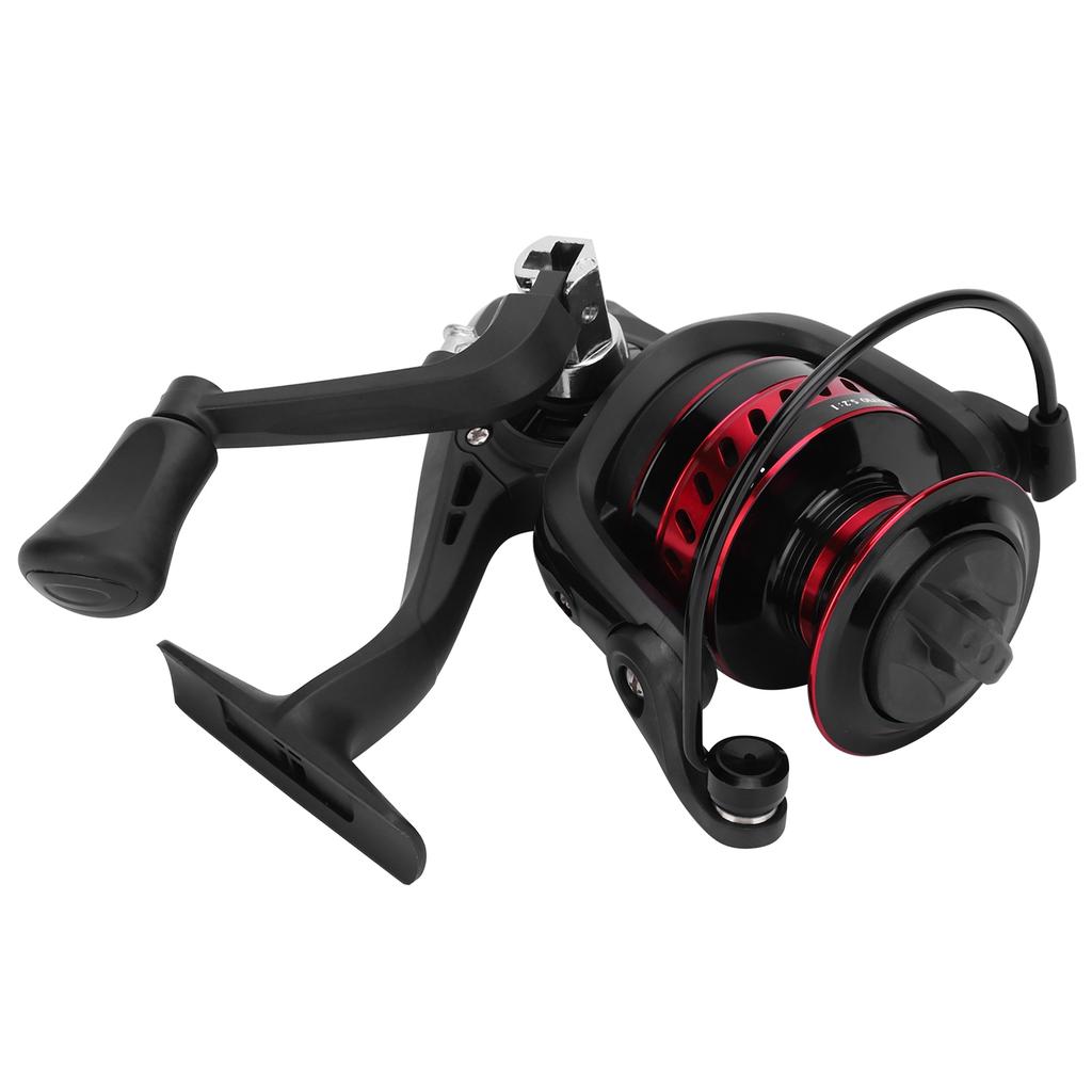 Portable Metal Sea Rod Spinning Fishing Line Reel Rocking Raft Fishing AccessoryLS5000 red black