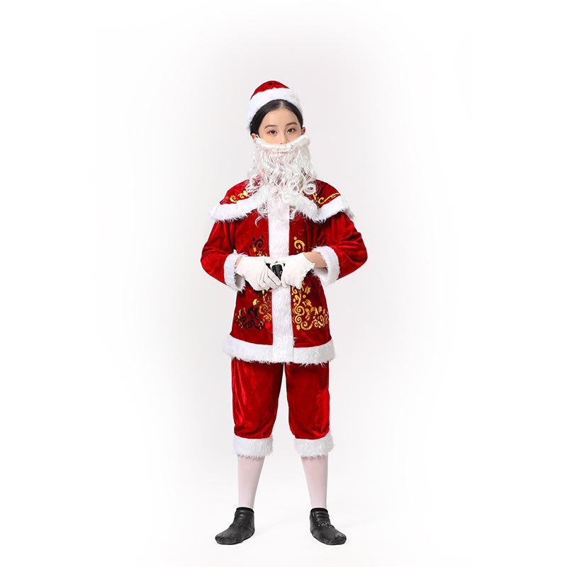 Cosplay Europe and the United States new children's Christmas party clothes, Santa Claus boys and girls Christmas performance clothes