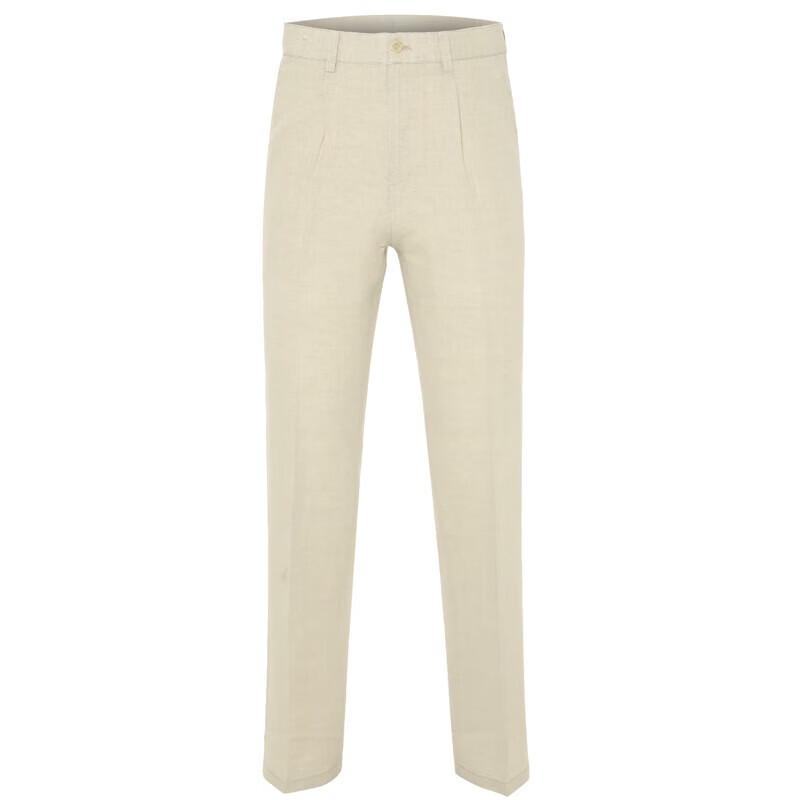 

Men s Linen Blend Straight-Leg Casual Trousers 31