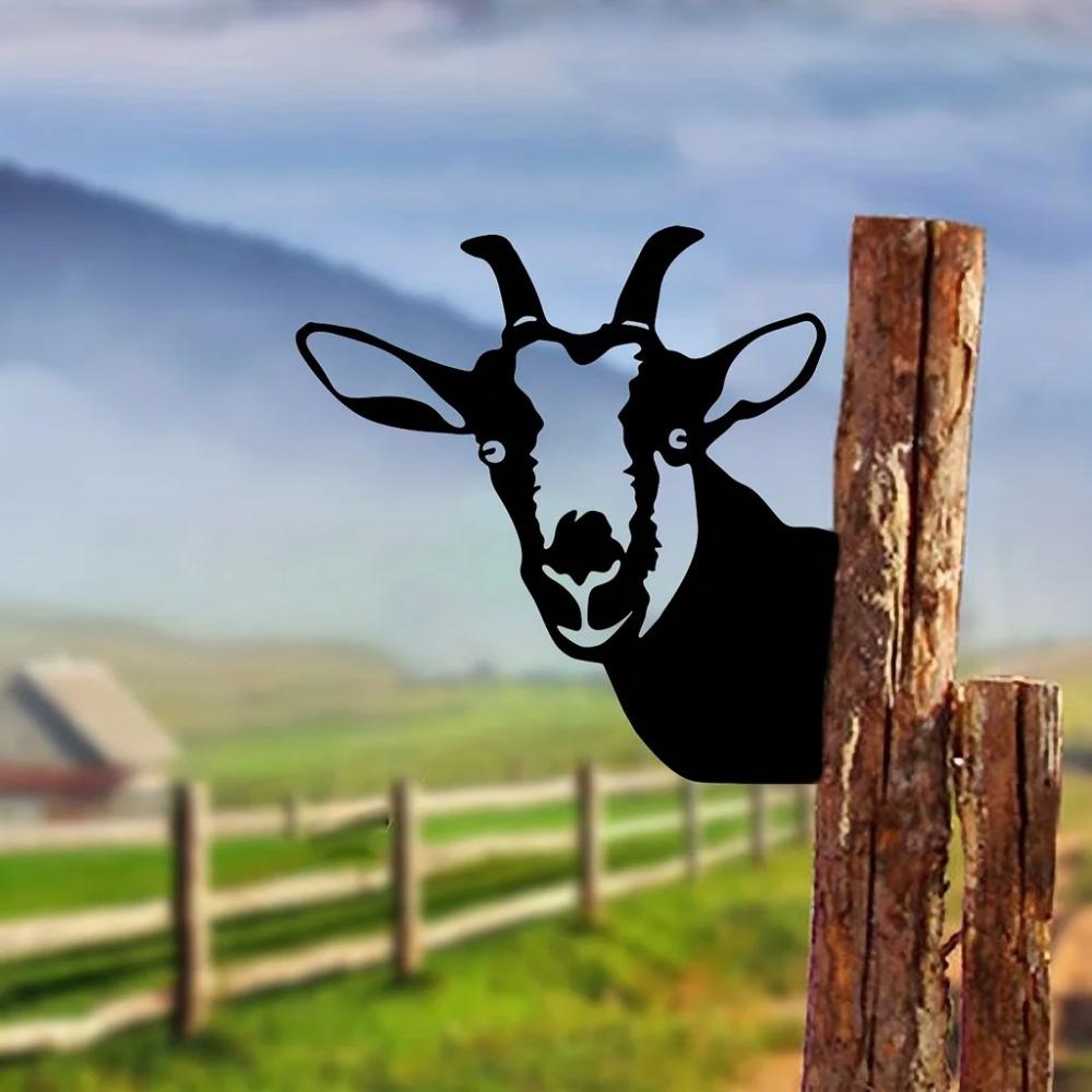 1 шт. Железный силуэт в форме козла – украшение для садовой фермы — фото 6