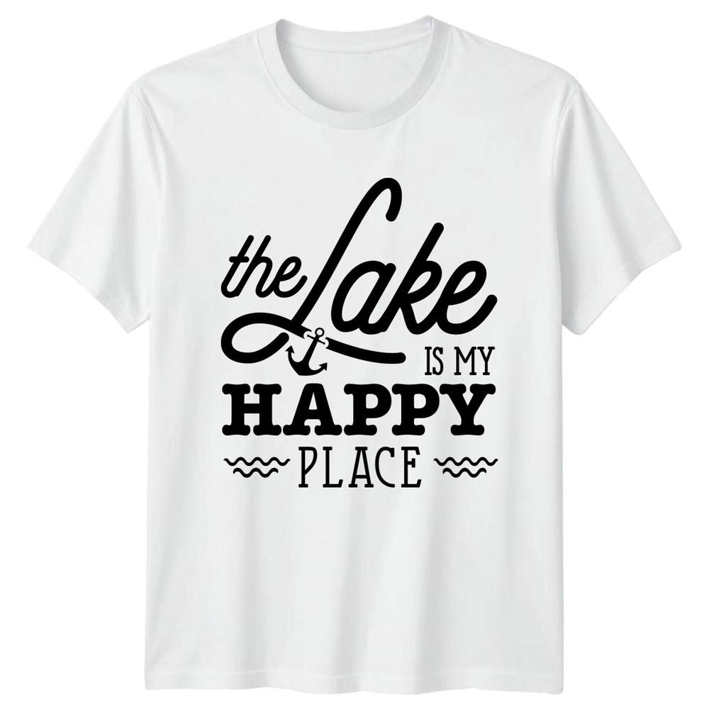 The Lake Is My Happy Place Anchor Nature TShirt S
