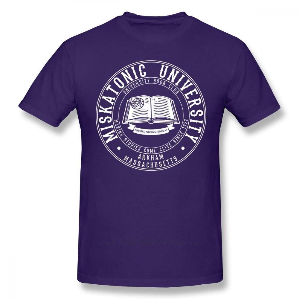Arkham Horror T Shirt Miskatonic University Book Club TShirt Unisex Short Sleeve 100 Cotton Tee Shirt Oversized Streetwear Tshirt