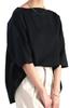 Link Bleu Oversized Silhouette with Boat Summer Loose Fit Women's Tunic, T-Shirt Neck, (Size M, Black)