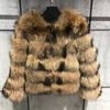 European and American Hot-Selling Imitation Raccoon Fur Patchwork Women's Coat