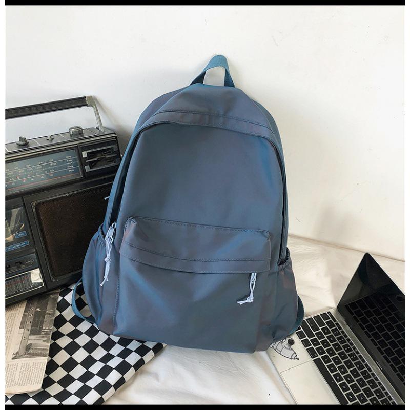 Farbverlauf College-Rucksack: Hongkong-Stil, Großes Fassungsvermögen, Nylon, Spritzwassergeschützt, Schultertasche für Herren.