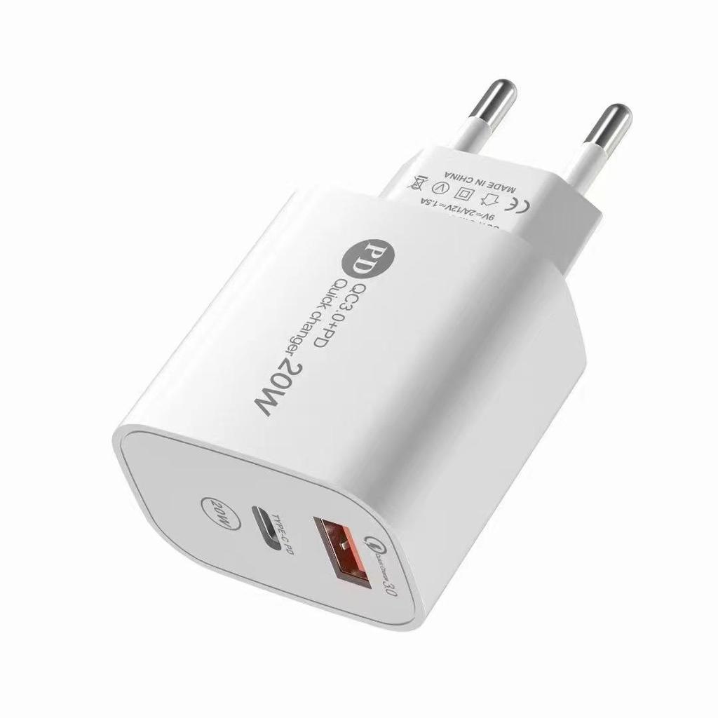 PD20W Dual-Port Charger for Apple Smartphones - Fast Quick Charge
