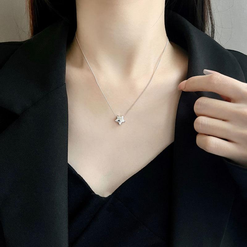 Cute Sweet Love Star Necklace Acacia Bean Clavicle Chain Niche Atmosphere Necklace Trendy