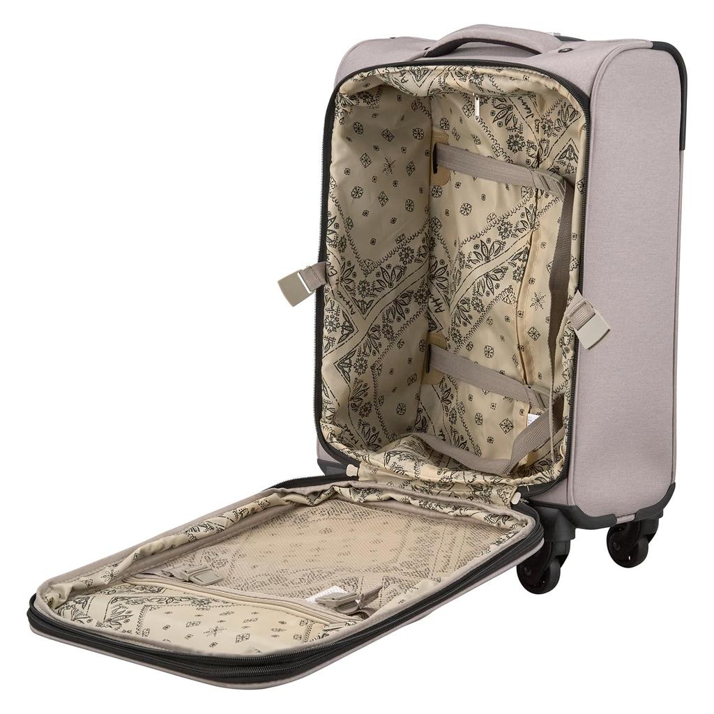 Lee Sonic Vertical Approximately Approximately TSA Combination Polyester Large Interior Fabric Pattern Carry-on Case, Opening, Expandable, 19-inch,