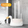 Soft Rubber Brush Head Wall-Mounted Toilet Brush Quick Drainage Toilet Cleaner  Bathroom Cleaning