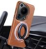 Luxury Magnetic Leather Case For Huawei Pura 70 Ultra Mate 60 Pro Plus Mate 50 40 Pro Camera Bumper Hard Cover Support Car Mount