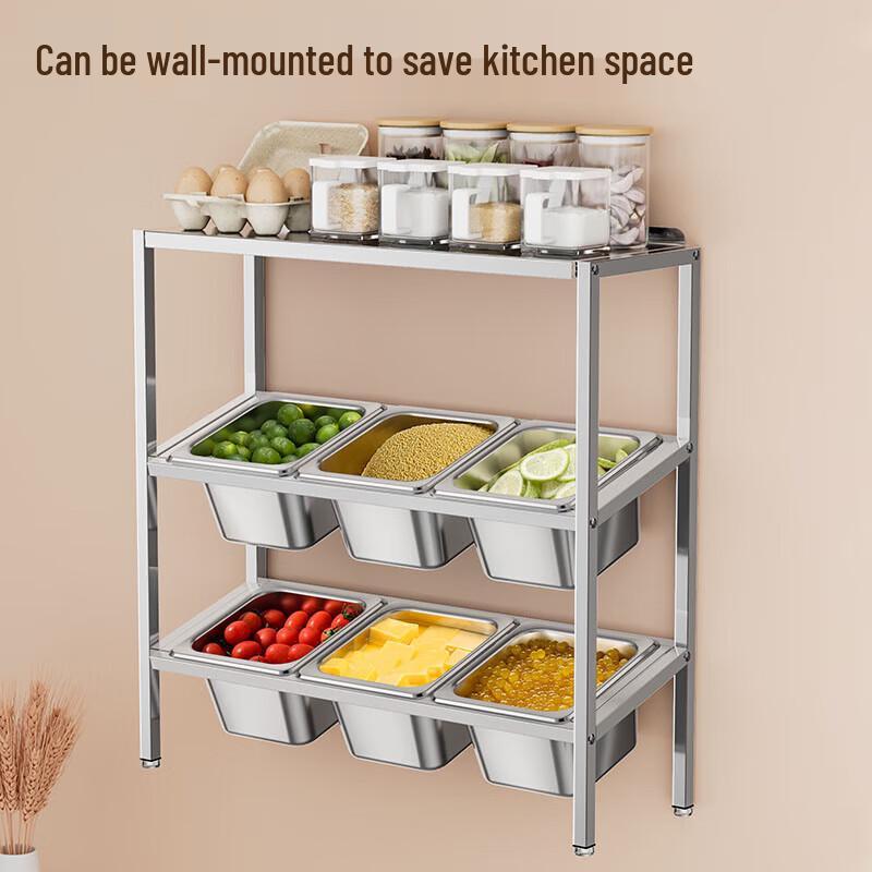 Stainless Steel Two-Tier Slanted Gastronorm Pan Holder