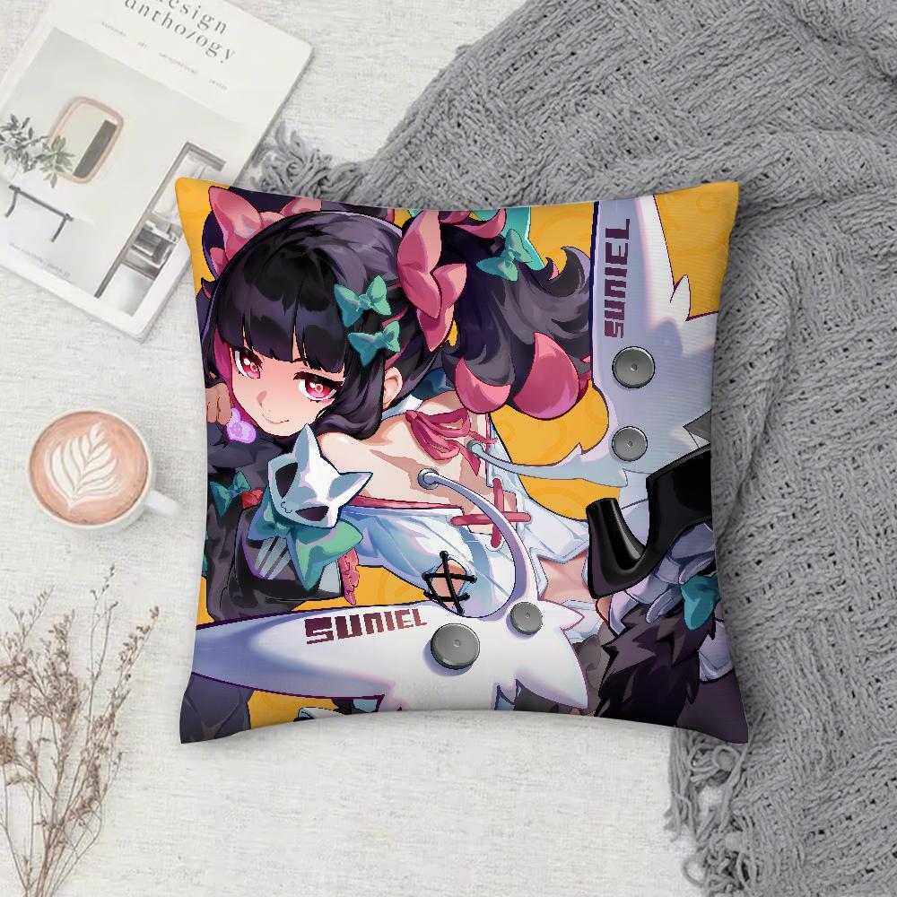 Zenless Zone Zero Angels Of Delusion Aod Pillow Case Square Double-Sided Printing Sofa Cushion Cover Pillowcase Bedroom Bedside