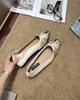 Gentle Fairy Style Single Shoes Spring 2025 French Temperament Elegant Satin Square Head Light Mouth Thick Heel High Heels Women