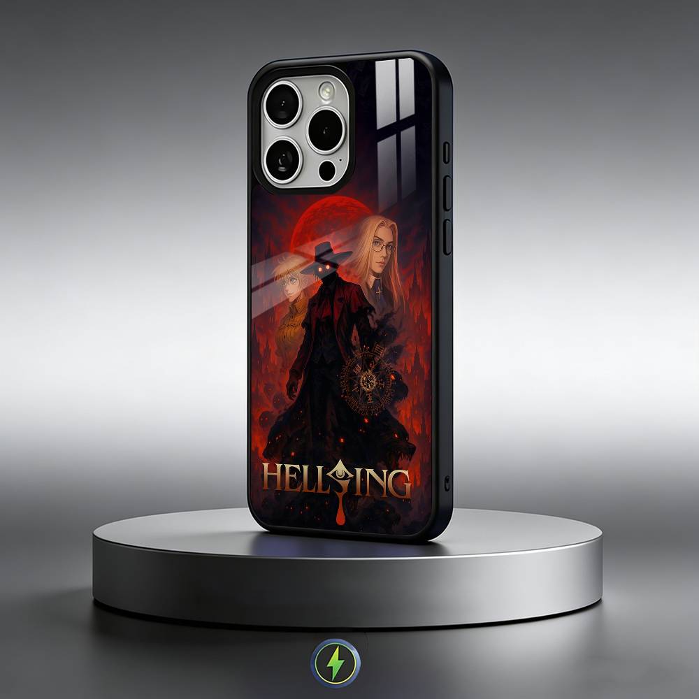 

Чехол для телефона Hellsing из аниме для iPhone 17, 16, 15, 14, 13, 12, 11 Plus, Pro Max Магнитный для беспроводной зарядки MagSafe iPhone11PRO