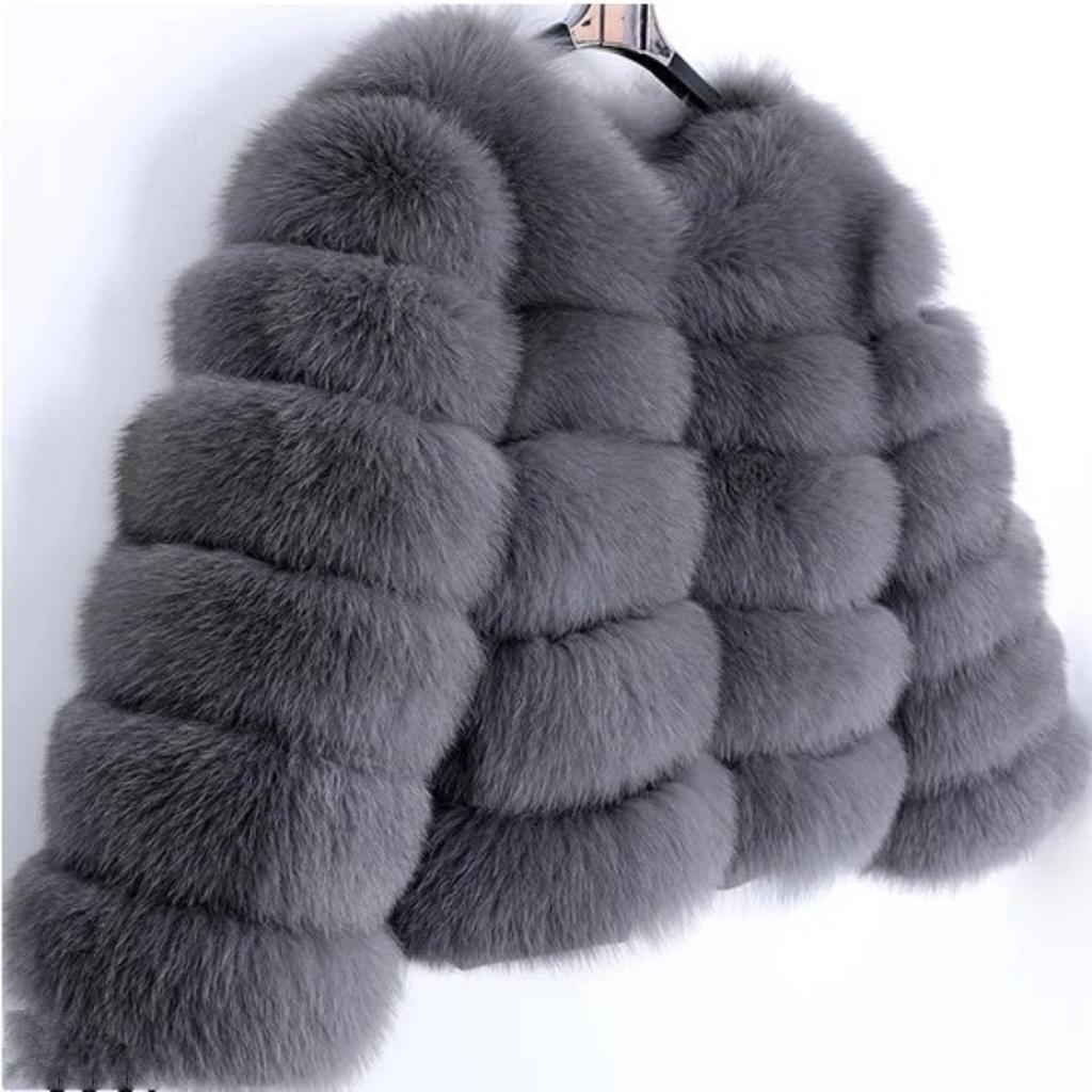 VAYLA Damenmode Kunstpelzmantel Super Heiß Herbst Winter Damen Kurze Kunstfuchs Fell Flauschige Jacke Hohe Qualität Top Damen Pelzmäntel