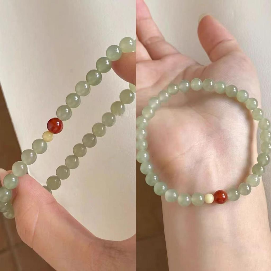 Retro Chinese Cat's Eye Stone Bracelet: Elegant Women's Beaded Jewelry
