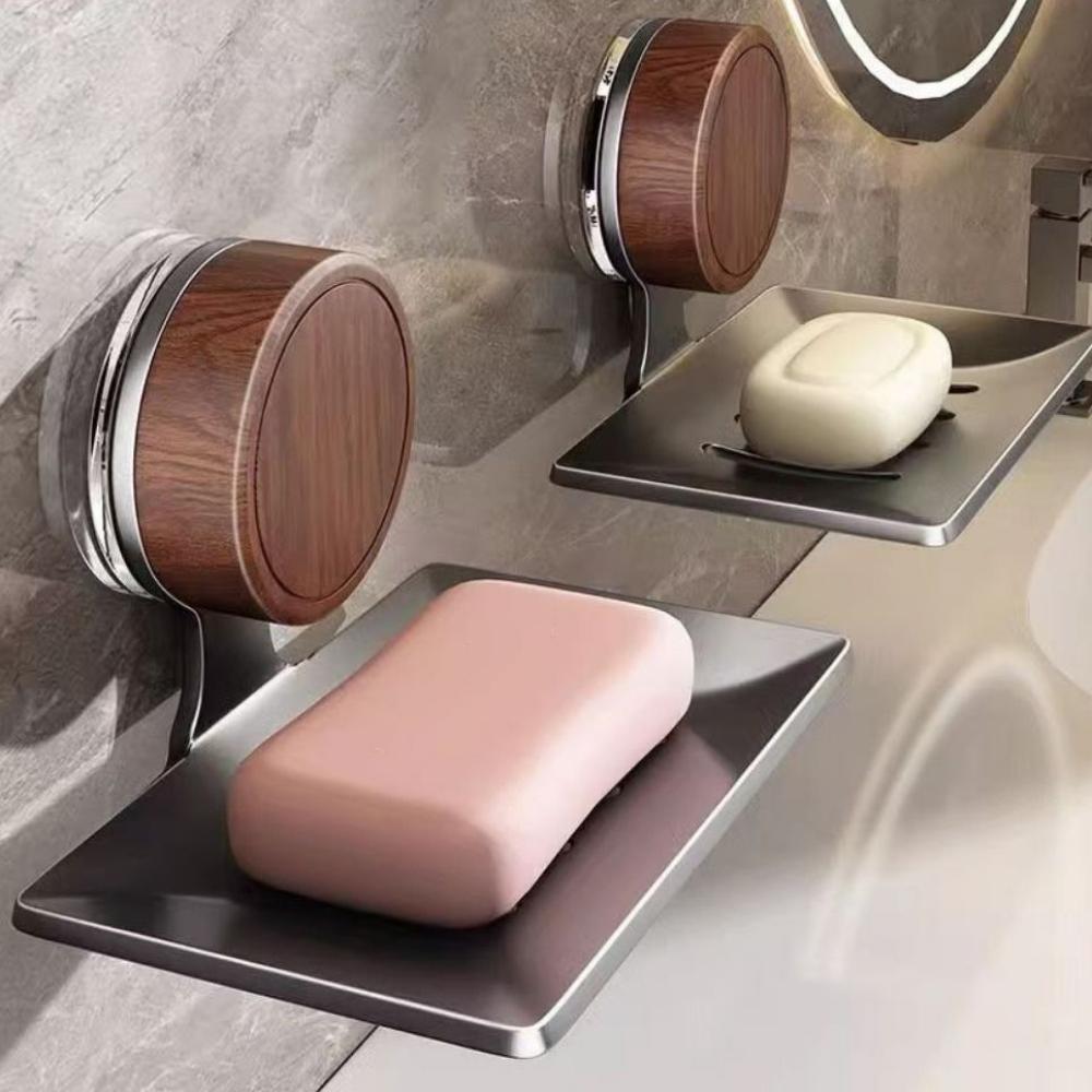1/2pcs Suction Cup Bathroom Soap Dish Punch-free Shower Soap Holder  for Kitchen Sink