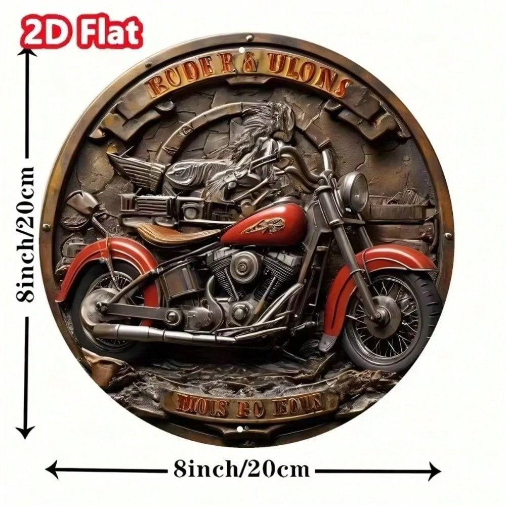 Handmade Metal Tin Art Painting Home Decor Wall Plaque 20x20cm
