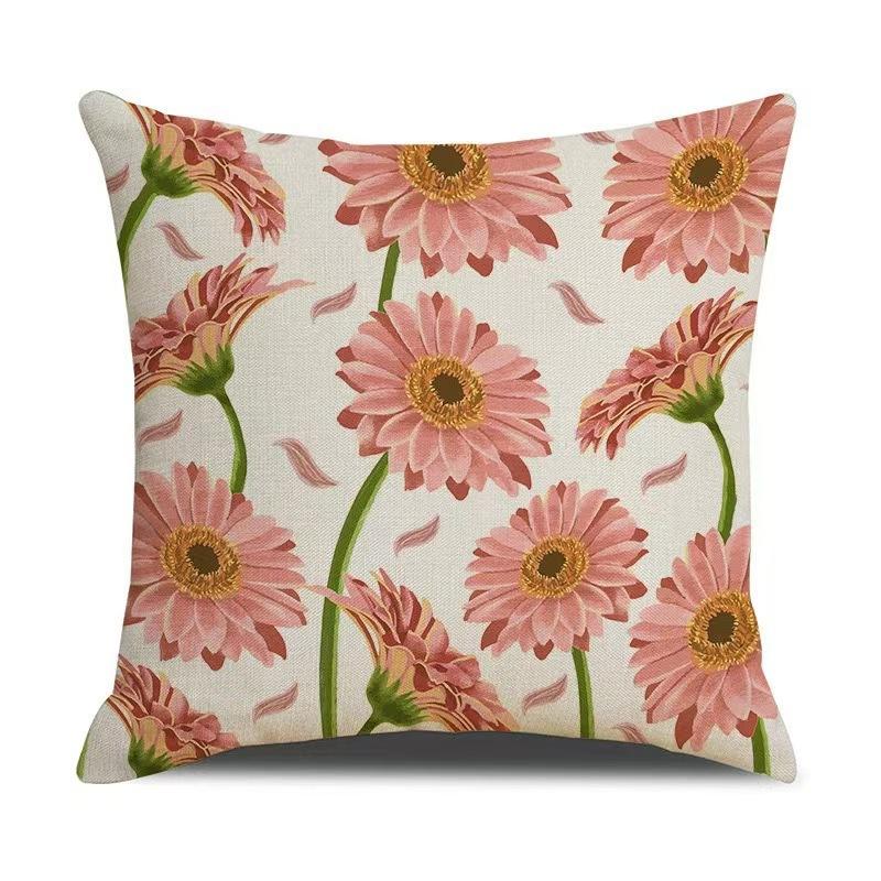 New Home Linen Printed Pillowcase Plant Home Living Room Sofa Fashion Decorative Pillow Cushion