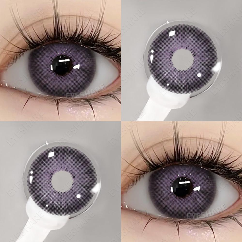 Eyeshare 1 Pair Pink Purple Contact Lenses for Eyes Colored Cosplay Softlens Natural Colorful Makeup Lens Cosmetics