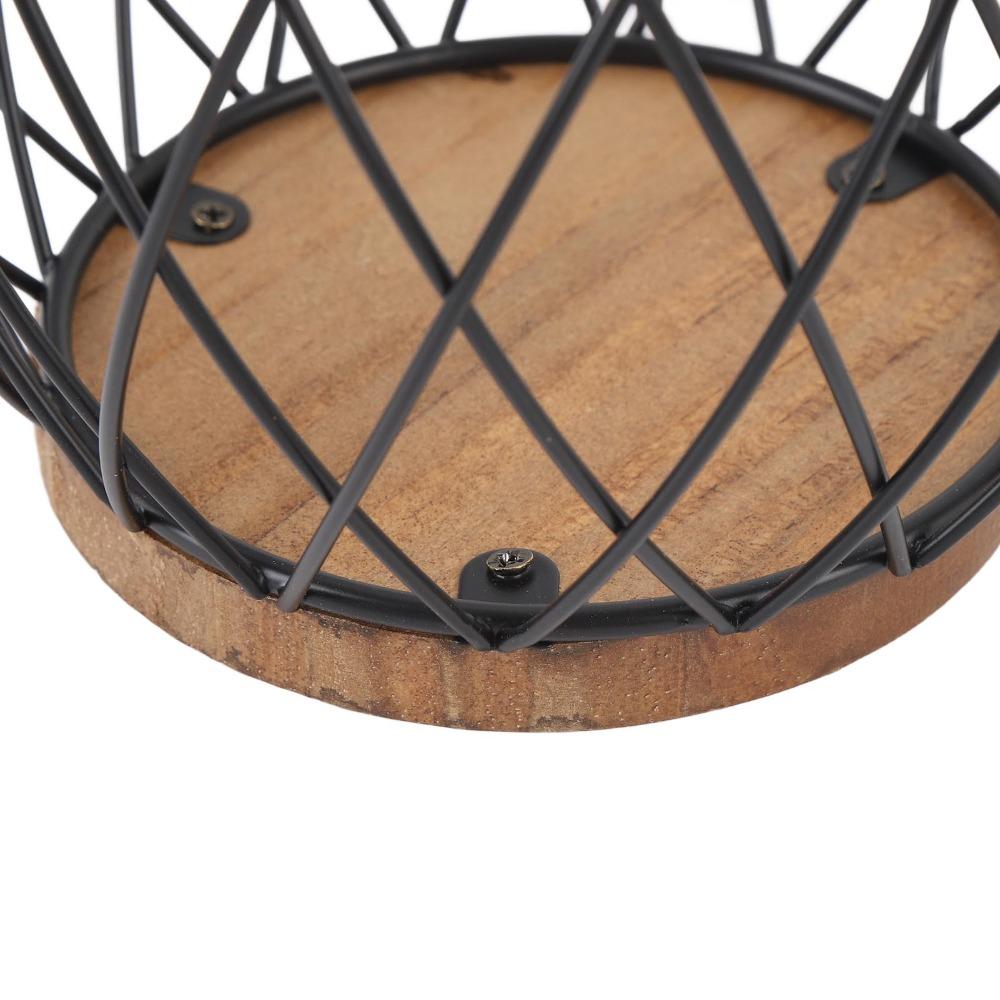 Wooden Base Coffee Pod Holder Large Capacity Coffee Pod Storage Basket Coffee Bar