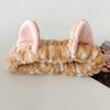 3 Pieces Plush Headband Set for Face Washing with Kitten Ears  Absorbent Wristbands for Face Washing
